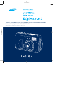 Manual Samsung Digimax 230 Digital Camera