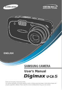 Manual Samsung Digimax U-CA 5 Digital Camera