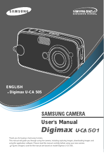 Manual Samsung Digimax U-CA 501 Digital Camera