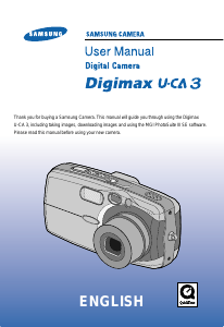 Manual Samsung Digimax U-CA 3 Digital Camera