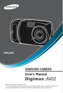 Manual Samsung Digimax A402 Digital Camera