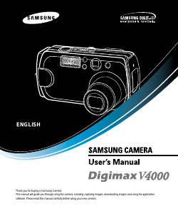 Handleiding Samsung Digimax V4000 Digitale camera