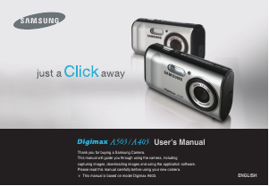 Manual Samsung Digimax A403 Digital Camera