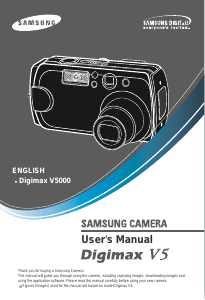 Manual Samsung Digimax V5 Digital Camera