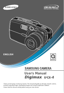 Manual Samsung Digimax U-CA 4 Digital Camera