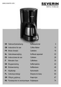 Brugsanvisning Severin KA 4141 Kaffemaskine