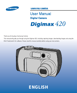 Manual Samsung Digimax 420 Digital Camera