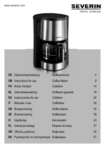 Manual de uso Severin KA 4312 Máquina de café