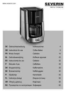 Manual Severin KA 4462 Coffee Machine