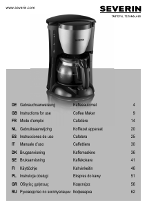 Bedienungsanleitung Severin KA 4805 Kaffeemaschine