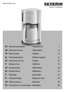 Manual Severin KA 9481 Coffee Machine