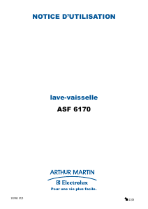 Mode d’emploi Arthur Martin-Electrolux ASF 6170 Lave-vaisselle