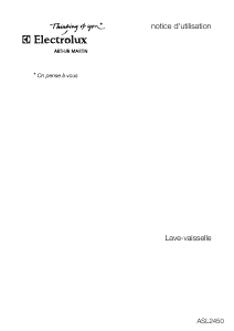 Mode d’emploi Arthur Martin-Electrolux ASL 2450 W Lave-vaisselle