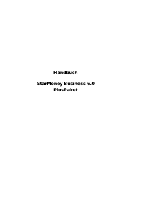 Bedienungsanleitung StarMoney Business 6.0 PlusPaket