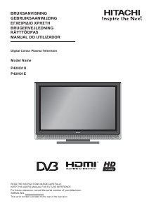 Handleiding Hitachi P42H01E Plasma televisie