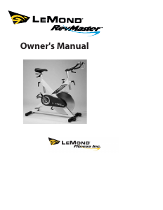 Handleiding LeMond Revmaster Classic Hometrainer