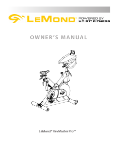 Manual LeMond Revmaster Pro Exercise Bike