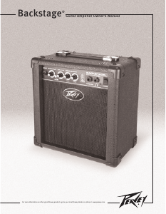 Manual de uso Peavey Backstage Amplificador de guitarra
