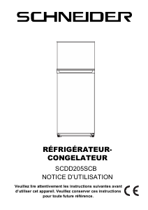 Mode d’emploi Schneider SCDD205SCB Réfrigérateur combiné