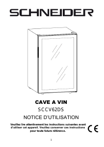 Mode d’emploi Schneider SCCV62DS Cave à vin