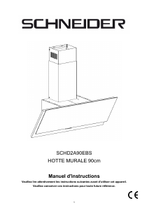 Mode d’emploi Schneider SCHD2A90EBS Hotte aspirante