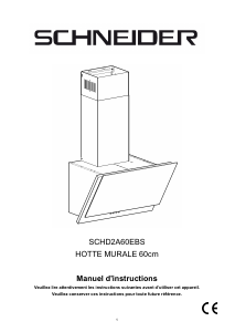 Mode d’emploi Schneider SCHD2A60EBS Hotte aspirante