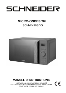 Mode d’emploi Schneider SCMWN20SDG Micro-onde