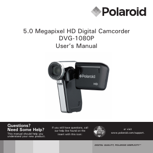 Manual Polaroid DVG-1080P Camcorder
