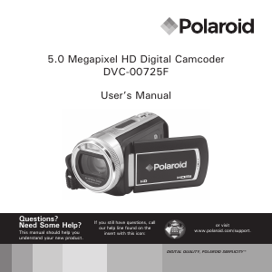 Manual Polaroid DVC-00725F Camcorder