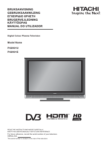 Handleiding Hitachi P42H01U Plasma televisie