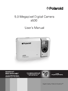 Manual Polaroid a530 Digital Camera