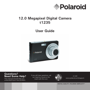 Manual Polaroid t1235 Digital Camera