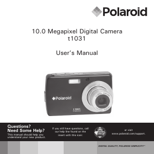 Manual Polaroid t1031 Digital Camera