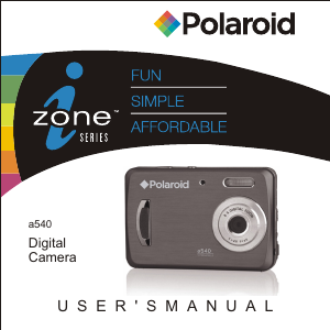 Handleiding Polaroid a540 iZone Digitale camera