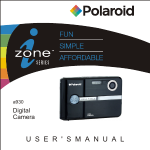 Handleiding Polaroid a930 iZone Digitale camera