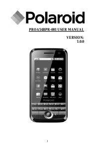 Manual Polaroid PROA54BPR-001 Mobile Phone