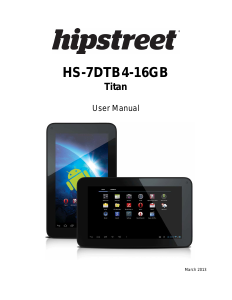 Mode d’emploi Hipstreet HS-7DTB4-16GB Titan Tablette