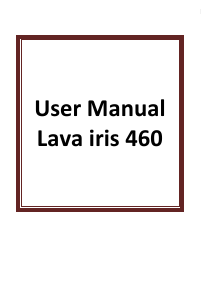 Manual Lava Iris 460 Mobile Phone
