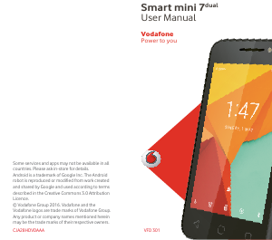 Manual Vodafone VFD 301 Smart Mini 7 Dual Mobile Phone