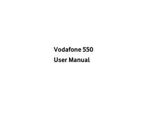Bruksanvisning Vodafone 550 Mobiltelefon