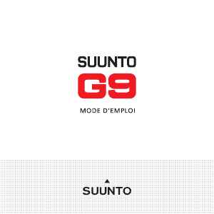 Mode d’emploi Suunto G9 Montre sport