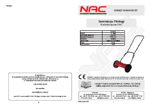 Instrukcja NAC YT 5022 Kosiarka