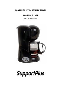 Mode d’emploi SupportPlus SP-CM-4003-112 Cafetière