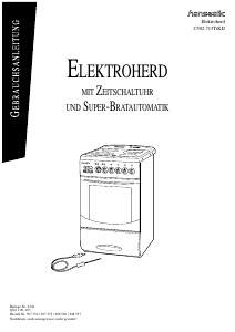 Bedienungsanleitung Hanseatic C502.713TtKD Herd