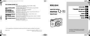 Mode d’emploi Pentax Q-S1 Appareil photo numérique