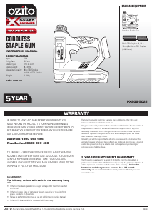 Handleiding Ozito PXSGS-5021 Tacker