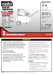 Manual Ozito ACP-5025 Compressor
