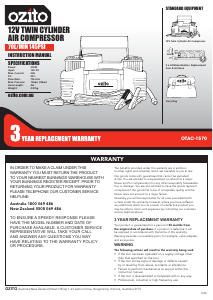 Manual Ozito OTAC-1570 Compressor