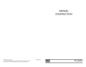 Mode d’emploi DSC PC2550 Système d’alarme