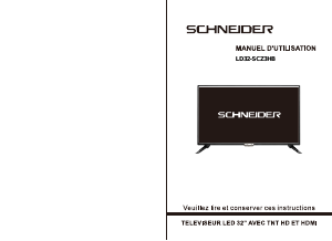 Mode d’emploi Schneider LD32-SCZ3HB Téléviseur LED
